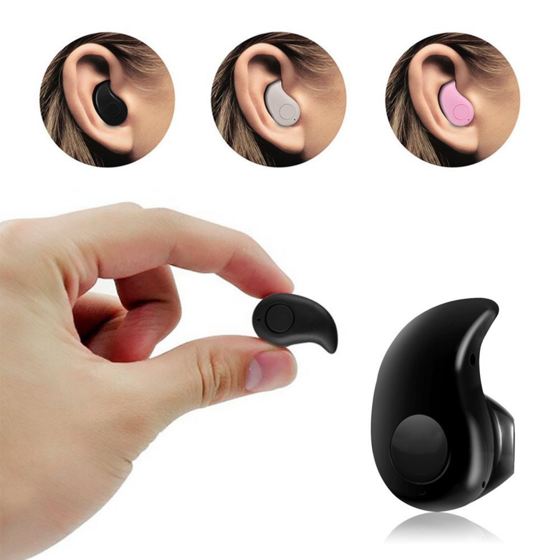 Radical Mini Bluetooth Headphones Small Wireless Earbuds in-Ear Earphone Headset with Microphone for iPhone Most Smart Android phones (Hitam) - intl