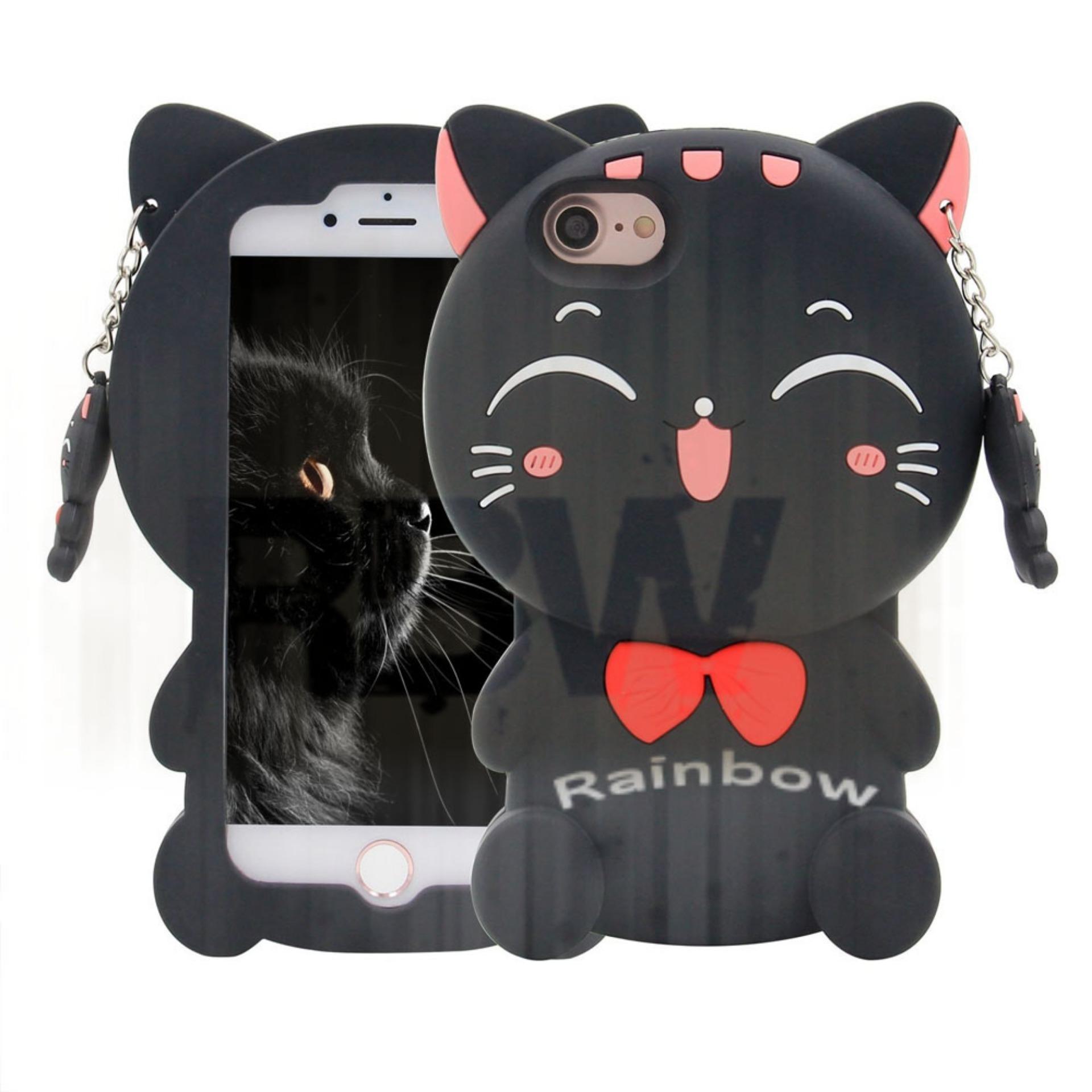 Case Iphone 6 6s 6g Sillikon 3d Kucing Softcase Backcase 