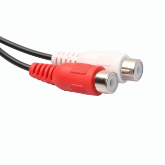 Gambar RCA Phono Y Splitter Cable 2 Female To Male Audio Lead AdapterConnector   intl