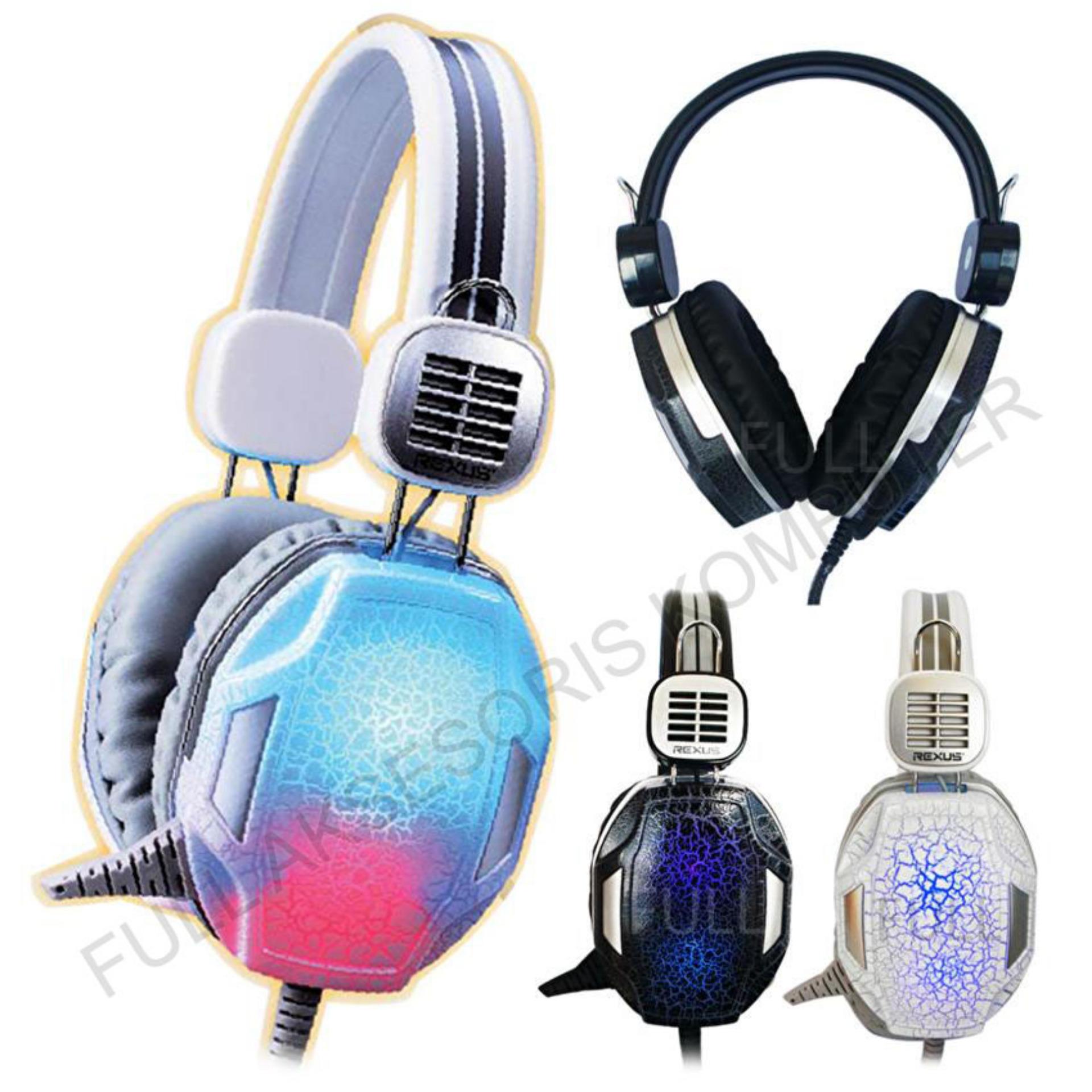 Rexus Headset Gaming F15 Daftar Harga Terkini Termurah dan Rexus F17 Headset Gaming with Mic and Rainbow LED Putih