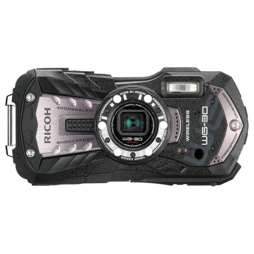 Ricoh WG-30W Digital Camera - 16MP - 5x Optical Zoom - Carbon Gray  