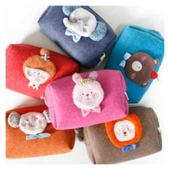 Gambar Romane merasa asli tiga dimensi kartun boneka tas makeup paket masuk