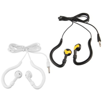 Gambar Running Sports Ear Hook 3.5mm Earphone Headphone Headset for MP3MP4 Phone White