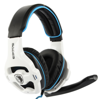 Sades SA903 7.1 Stereo Hi Fi Headphone Bas Yang Dalam Permainan PCUSB Headset Dengan Mikrofon Putih & Hitam - Pebruari 2019 - 3 Sades SA903 7.1 Stereo Hi Fi headphone bas yang dalam permainan PCUSB headset dengan mikrofon putih & Hitam - - 3
