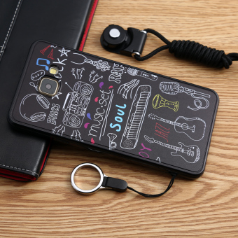 Gambar Samsung a7100 a7108 a7 silikon lanyard musik shell ponsel shell