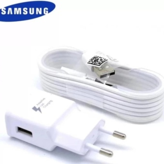 Samsung Original 100% Authentic Travel Charger 15W Fast Charging for All Samsung Galaxy + GRATIS Original Handsfree Samsung S6/Note 5 - Putih  