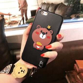 Gambar Samsung S7 G9300 S7edge Kepribadian Lanyard Beruang Beruntung Kucing Handphone Shell Lengan Silikon