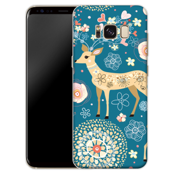 Gambar Samsung s8 s8 s8 kartun silikon transparan penutup ponsel cangkang pelindung shell ponsel