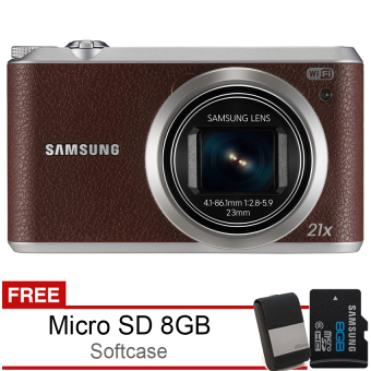 Samsung WB-350F Smart Camera - 16.3 MP - Coklat + MicroSD 8GB  