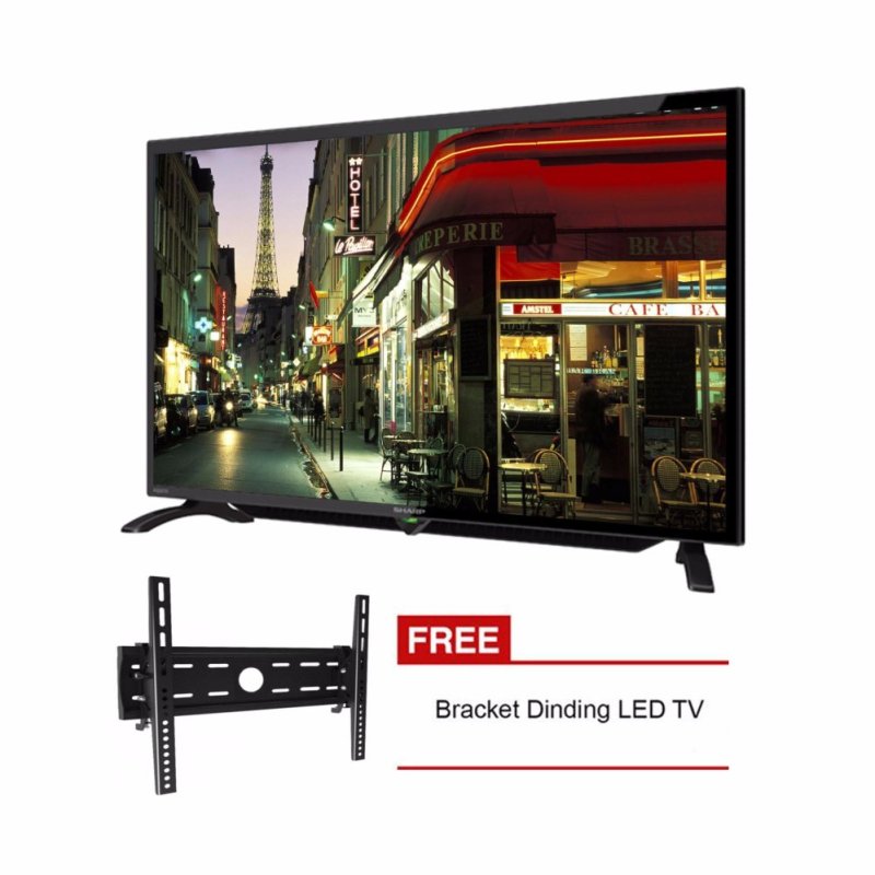 SHARP Aquos Full HD LED TV 40 - LC-40LE185i Free Bracket TV - Hitam - Khusus Jabodetabek