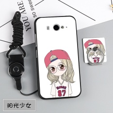 Silica Gel Soft Phone Case for Xiaomi Mi 2/2S with a Rope and a Ring (Multicolor) - intl