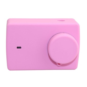 Gambar Silicone Rubber Protective Lens Cap Cover for Xiaoyi 4K Sport Camera(Pink)   intl