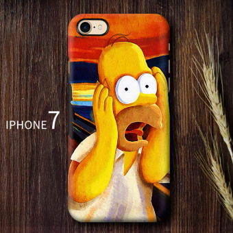 Gambar Simpson iphone7 7Plus kartun matte pelindung lengan shell telepon