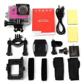 Gambar SJ4000 720P Mini DV Video Waterproof Sports Action Camera CamcorderDVR Cam (Pink)