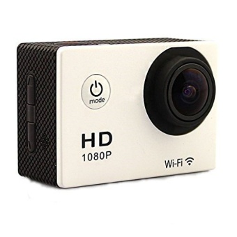 SJ6000 2.0” LCD WiFi 1080P 10x Car Recorder DVR Action Camera White Bag Monopod Float Grip - intl  