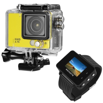 SJ9000 2.7K WiFi 1080P Waterproof Sports Camera with Screen Watch(Yellow) - intl  