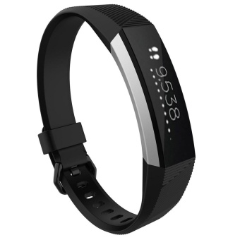 Gambar Small Replacement Wrist Band Silicon Strap Clasp For Fitbit Alta HRWatch BK   intl