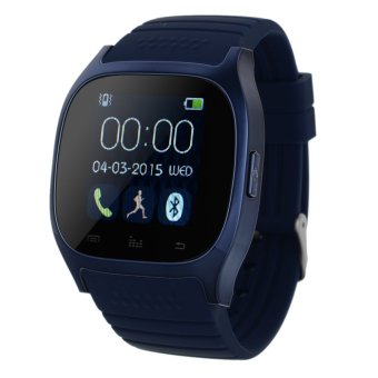 Gambar Smart Bluetooth Watch Smartwatch M26S untuk Android IOS telepon  Biru