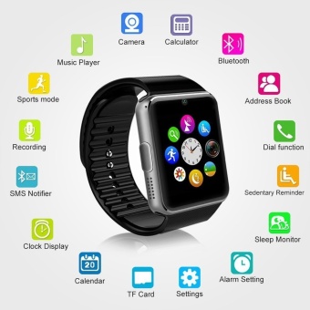 Smart Watch GT08 Clock Sync Notifier Support Sim Card Bluetooth Connectivity Iphone Android Phone Smartwatch Watch - Intl Maret 2019 - 2 Smart Watch GT08 Clock Sync Notifier Support Sim Card Bluetooth Connectivity iphone Android Phone Smartwatch Watch - intl - 2