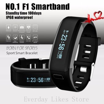 Gambar Smartband Smart Wristbands Sport Band Intelligent Bracelet CallsReminder Heart Rate Monitor F1 IP68 Waterproof intl