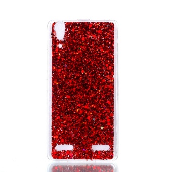 Gambar Soft Case for Lenovo A6000 Plus Lenovo A6000 Bling Glitter CaseDynamic Quicksand Protective Cover Case (Red) intl
