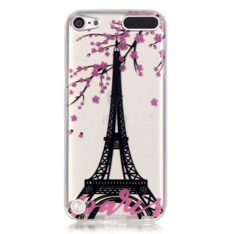 Gambar Soft IMD TPU Back Case for iPod Touch 6   Touch 5   Eiffel Towerand Flowers   intl