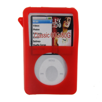 Gambar Soft Silicone Protective Cover for 60 80GB iPod Classic Cases (Red)