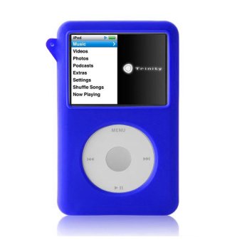 Gambar Soft Silicone Protective Cover Shell Skin for 60 80GB iPod Classic (Blue)