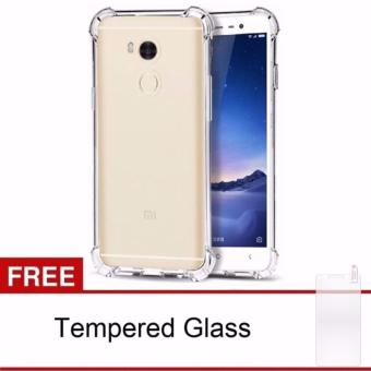 Gambar Softcase Casing for Xiaomi Redmi 4 Prime Case Anti Crack   AntiShock [Clear] + Free Tempered Glass