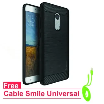 Gambar SoftCase ipaky Back Case for xiaomi redmi Note 4 x   Black   FreeCable Data Smile