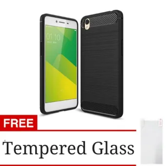 Gambar Softcase ipaky Ori 100% Hybrid Back Case for OPPO Neo 9   A37 +Gratis Tempered Glass   Black