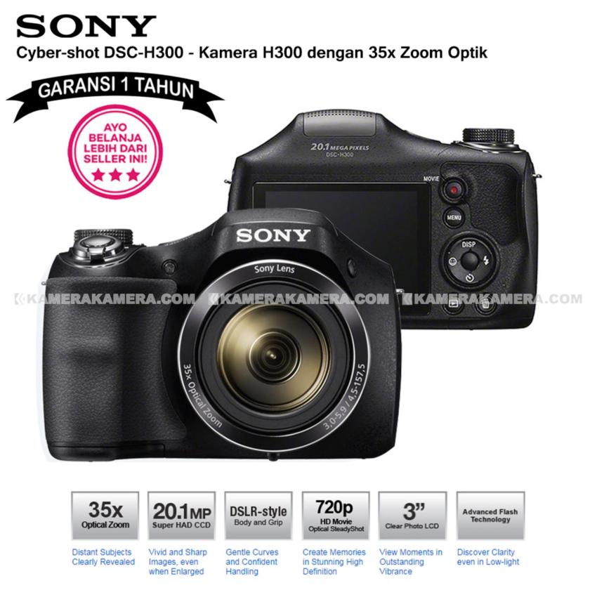 SONY Cyber-shot DSC-H300 Digital Camera H300 (Garansi 1th) 20.1MP 35x Zoom  