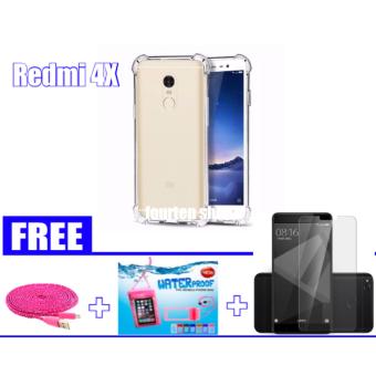 Gambar Spesifikasi Case Anti Crack for Xiaomi Redmi 4X + FREE tempered glass redmi 4x + Waterproof multicolor + kabel data tali sepatu 3 meter MULTICOLOR.