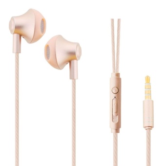 Gambar Sports Headphone Universal Metal Headset Headphones Ear Style(Gold)   intl