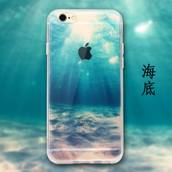 Gambar Suoya iphone6plus 6splus laki laki apel lanskap silikon set ponsel shell