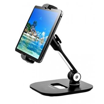 Gambar Tablet Stand   Sturdy Aluminum Rotating Tablet Holder for iPad Pro, Air, Mini, iPhone, Samsung, Kindle and Camera by Bontend, black