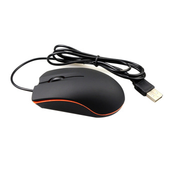 Gambar Tanah yg berpasir Lenovo M20 kabel USB Gaming Mouse lucu tikusoptik untuk komputer hitam