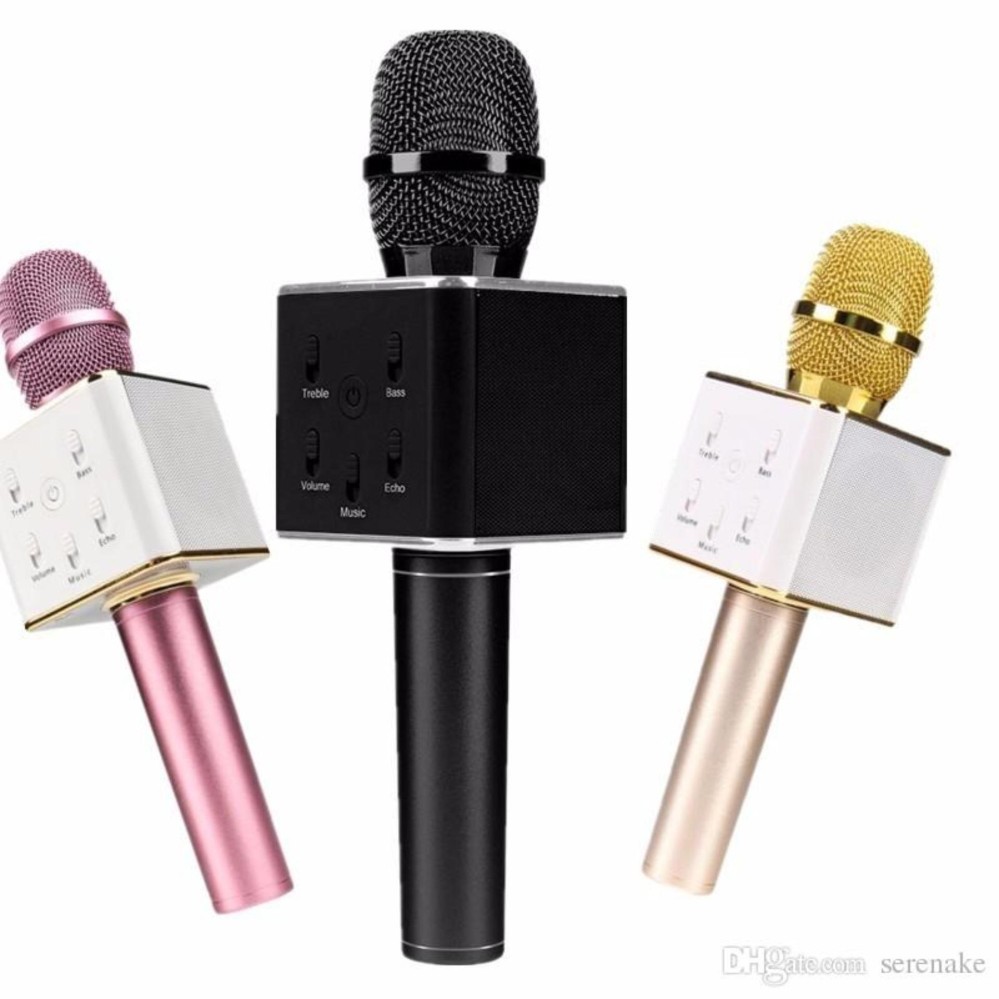 Tuxun Q7 K078 Portable Wireless Bluetooth Mic Microphone For Karaoke & Smule - Warna Random