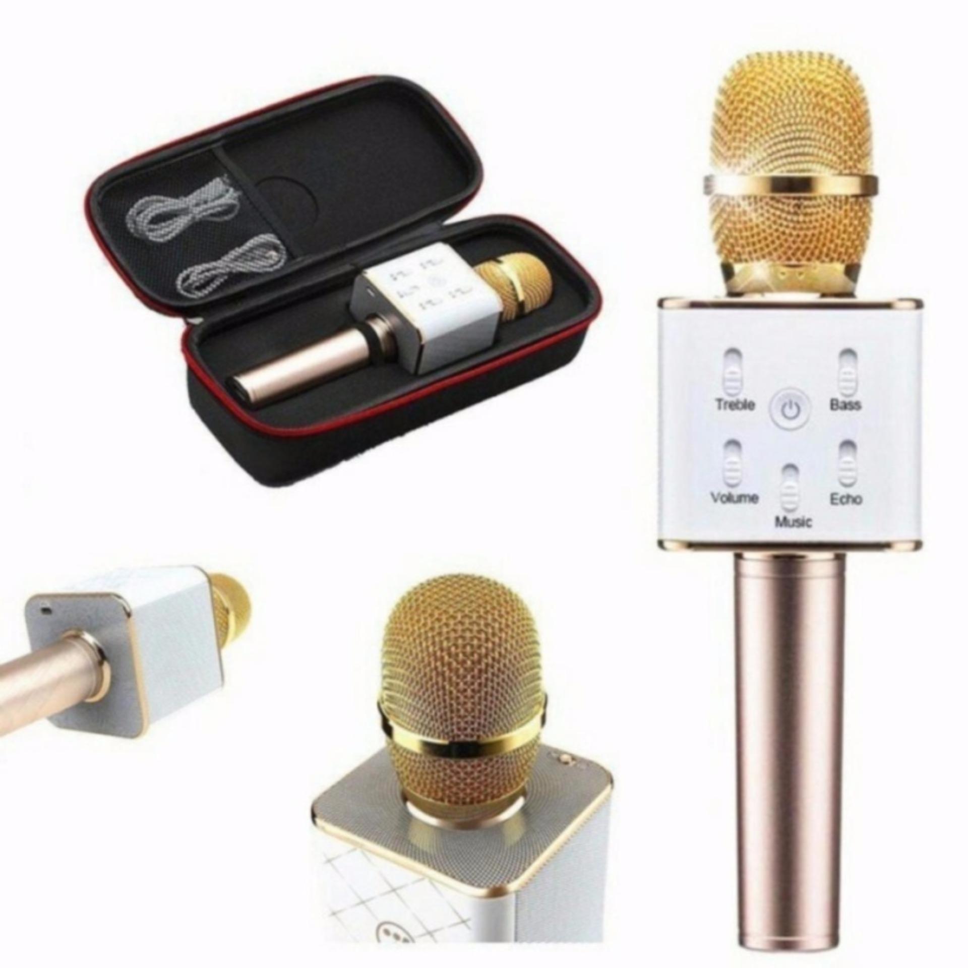 Tuxun Q7 K078 Portable Wireless Bluetooth Microphone For Karaoke & Smule - Warna Random