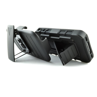 Twin Protection Silicone + PC Hybrid Back Case Cover Shell BodyArmor with Kickstand for Apple iPhone