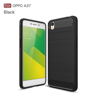 Gambar Ultra Light Carbon Fiber Armor Shockproof Brushed Silicone GripCase for OPPO A37   intl