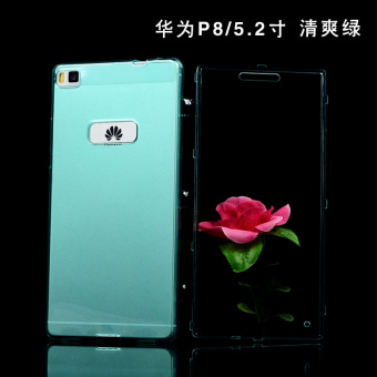 Gambar UMGG P8 P8 Ultra tipis Transparan Silikon Clamshell Pelindung Lengan Handphone Shell