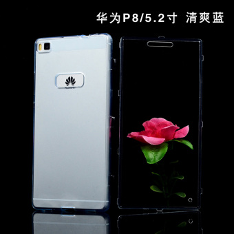 Gambar UMGG P8 P8 Ultra tipis Transparan Silikon Clamshell Pelindung Lengan Handphone Shell