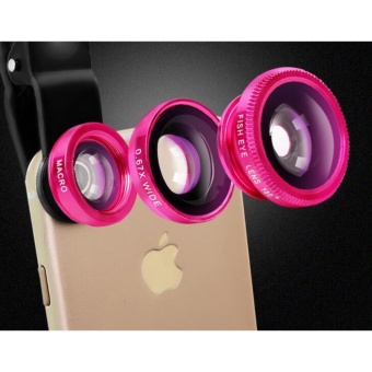 Gambar Universal 3 In 1 Wide Angle Fisheye Macro Lens Metal for Smartphone  intl
