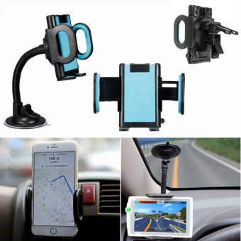 Gambar Universal 360? kaca depan mobil + Air Vent Mount untuk pemilik stan ponsel GPS