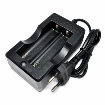 Universal Cell Charger 18650 Dual Battery Slot | Charger Vape - A-CC-02 - Hitam  