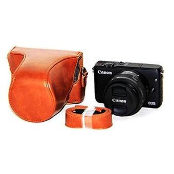 Universal Leather Case For Canon Eos M10 Kit 15-45mm -