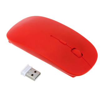 Gambar USB 2.4Ghz Optical Wireless Computer Mouse For PC Laptop DesktopAccessories Red