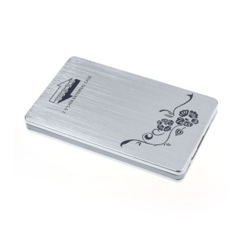 Gambar USB 3,0 lahir 6,35 cm SATA Hard Disk HDD SSD Case penutup (Silver)