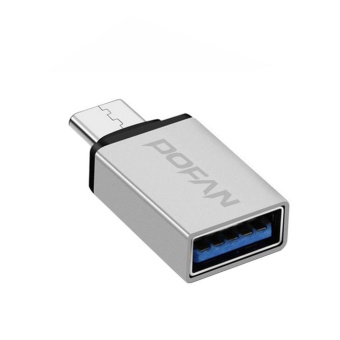 Gambar USB 3.1 Type C Male to USB 3.0 Female OTG Charger Data AdapterConverter(Silver)   intl